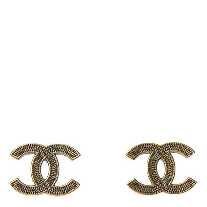 Chanel Metal CC Chain Earrings Gold 1 of 4