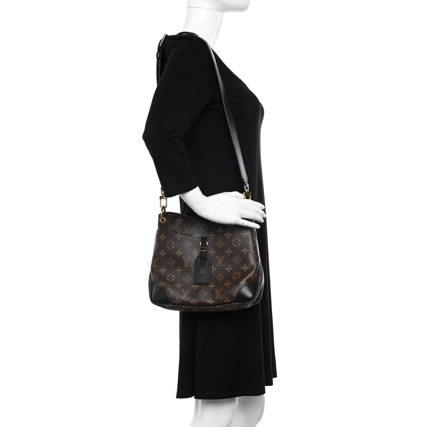 Louis Vuitton Monogram Odeon PM Black 2 of 10