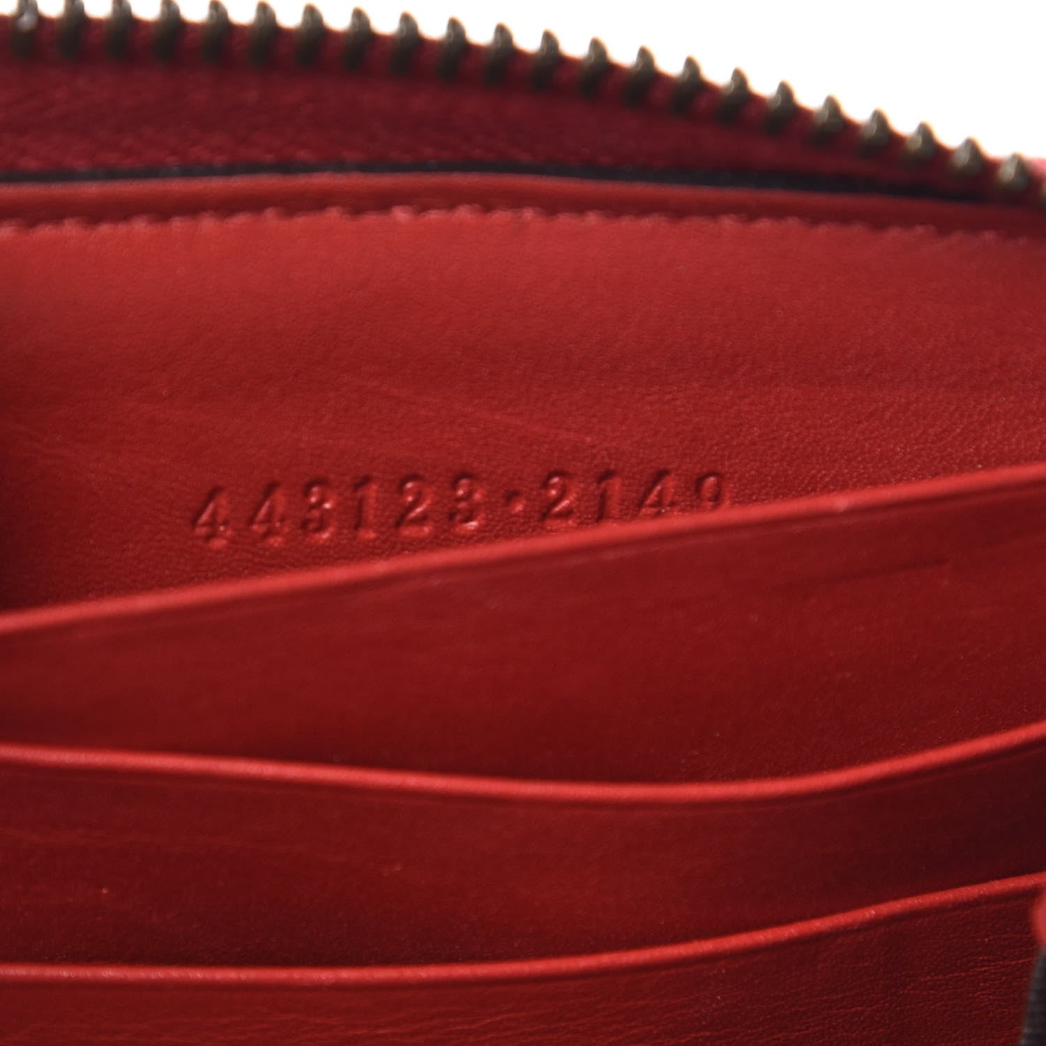 Gucci Calfskin Matelasse GG Marmont Zip Around Wallet Hibiscus Red 7 of 15