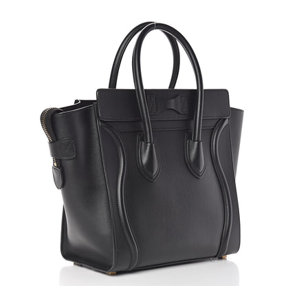 Celine Smooth Calfskin Micro Luggage Black 3 of 13