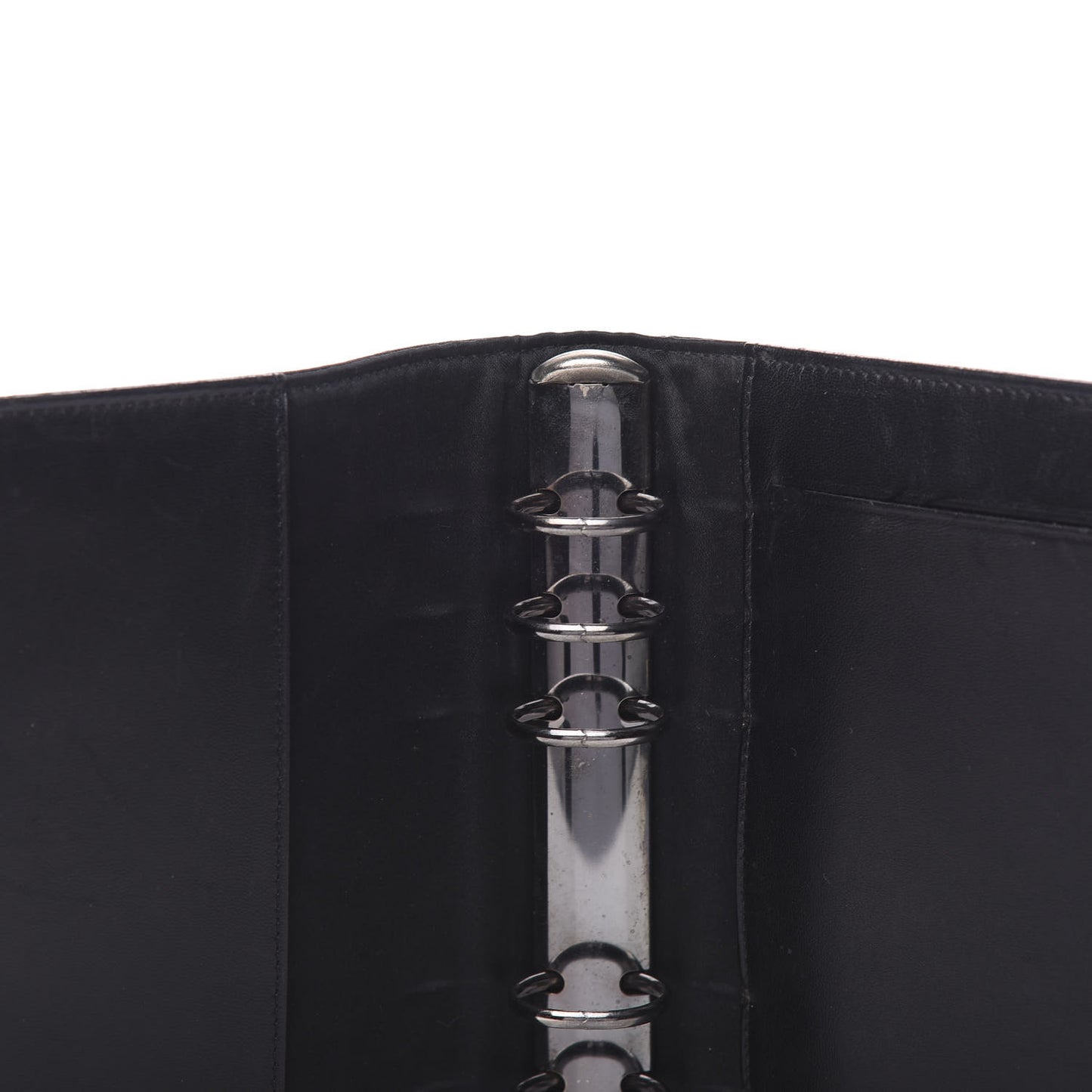 Nylon Travel Small Ring Agenda Planner Black