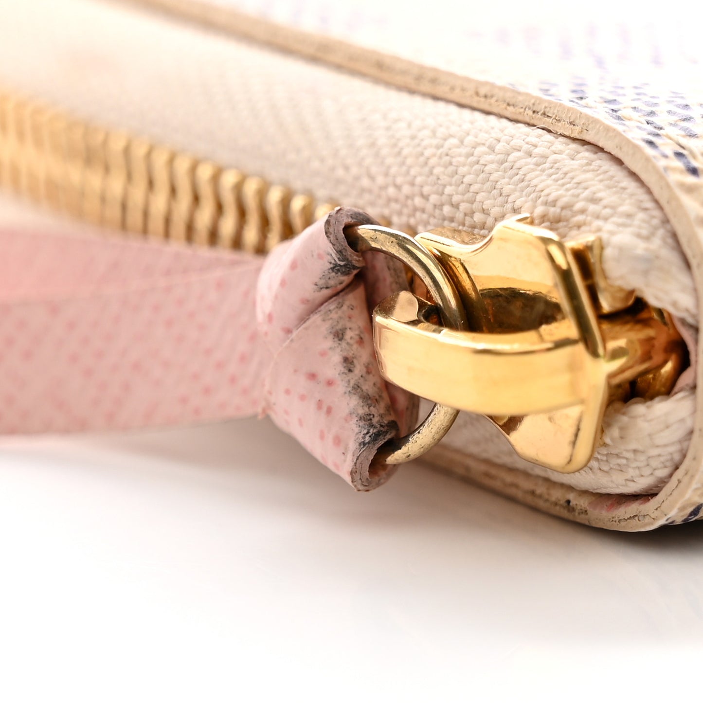 Damier Azur Clemence Wallet Rose Ballerine