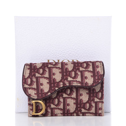 Christian Dior Oblique Saddle Card Holder Bordeaux 8 of 8