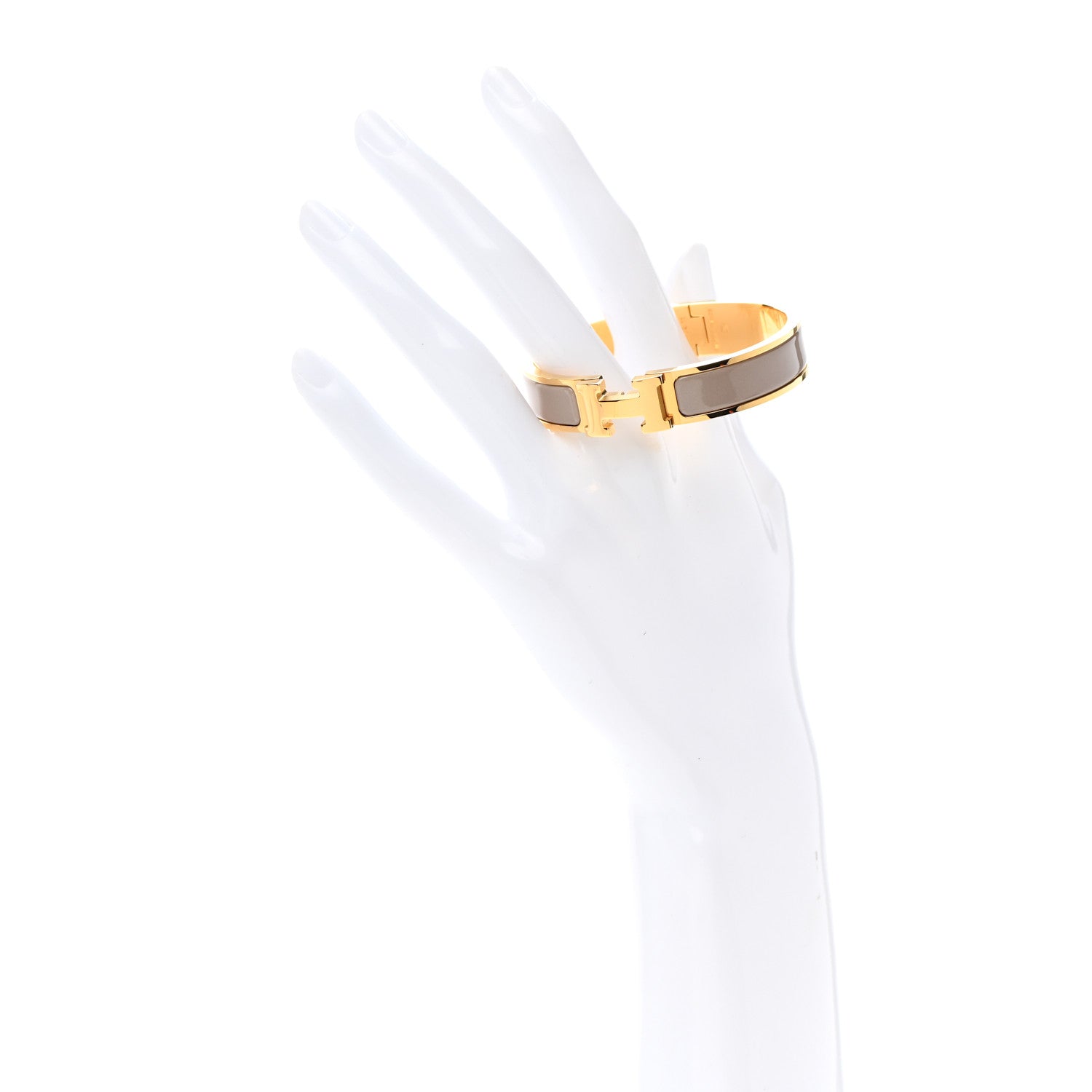 Hermes Enamel Narrow Clic Clac H Bracelet PM Marron Glace 2 of 5