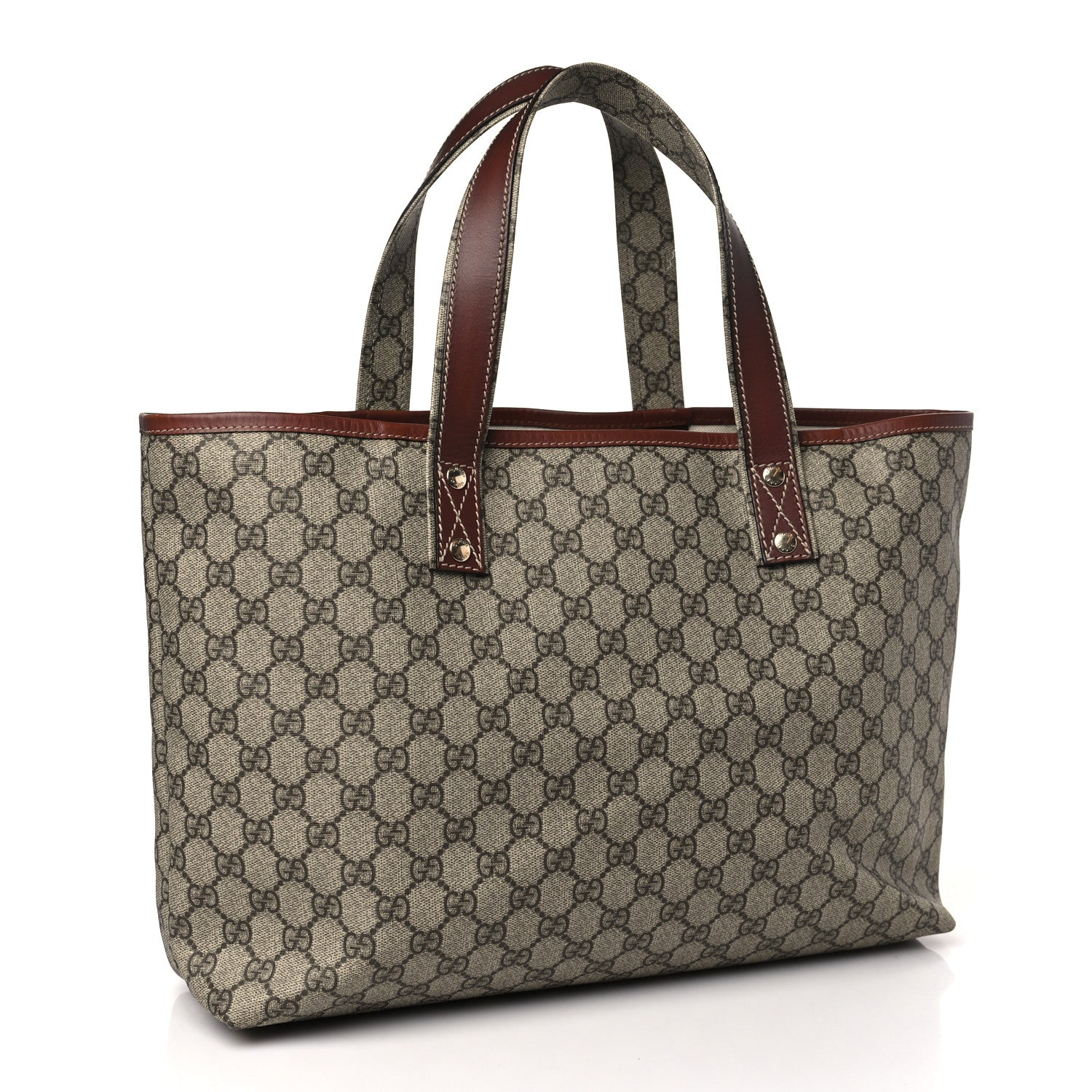 Gucci GG Plus Monogram Medium Signature Web Loop Tote Brown 3 of 9