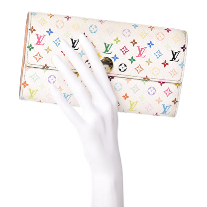 Louis Vuitton Monogram Multicolor Sarah Wallet White 2 of 19