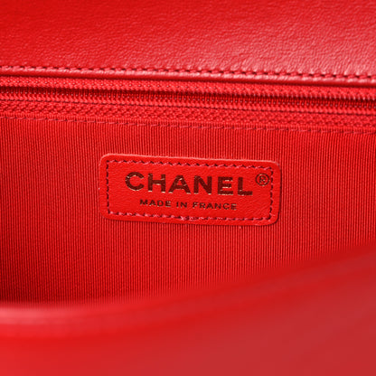 Chanel Lambskin Quilted New Medium Boy Flap Red 6 of 10