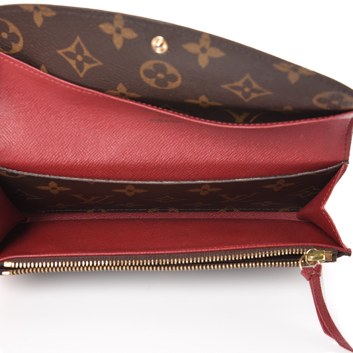 Louis Vuitton Monogram Emilie Wallet Red 5 of 9