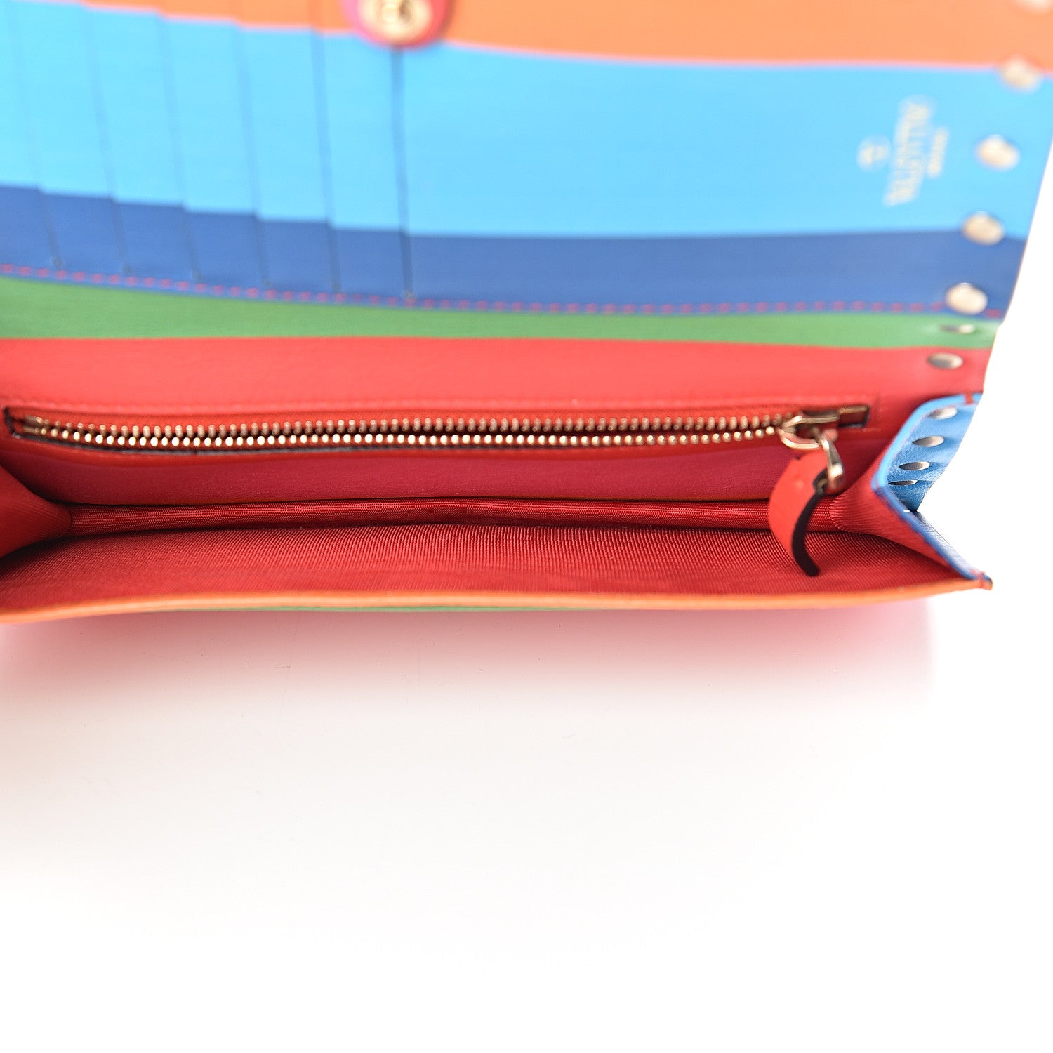 Valentino Garavani Vitello 1973 Rockstud Wristlet Wallet Multicolor 4 of 10