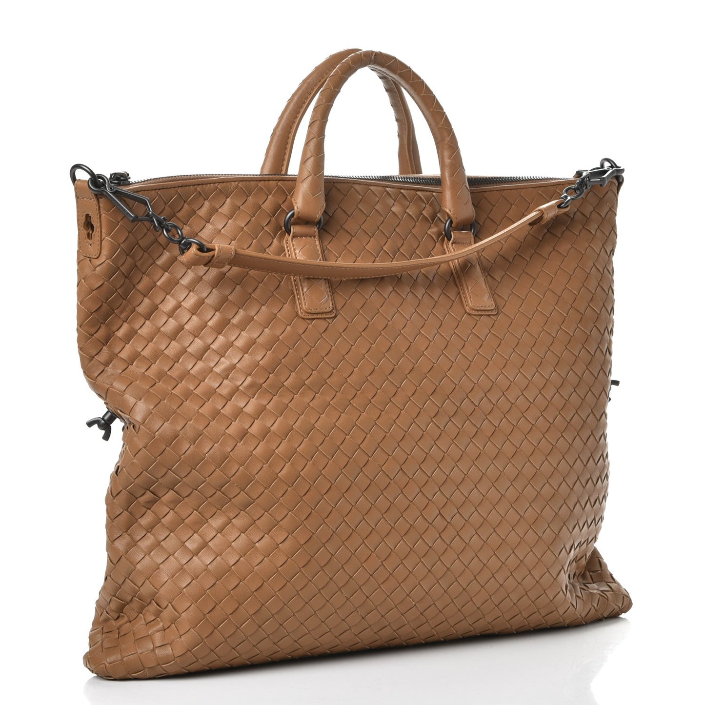 Nappa Intrecciato Medium Convertible Bag Noce