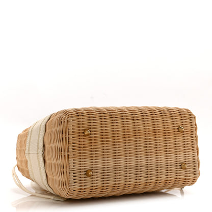 Christian Dior Wicker Oblique Medium Lady Dior Bag Beige 4 of 10