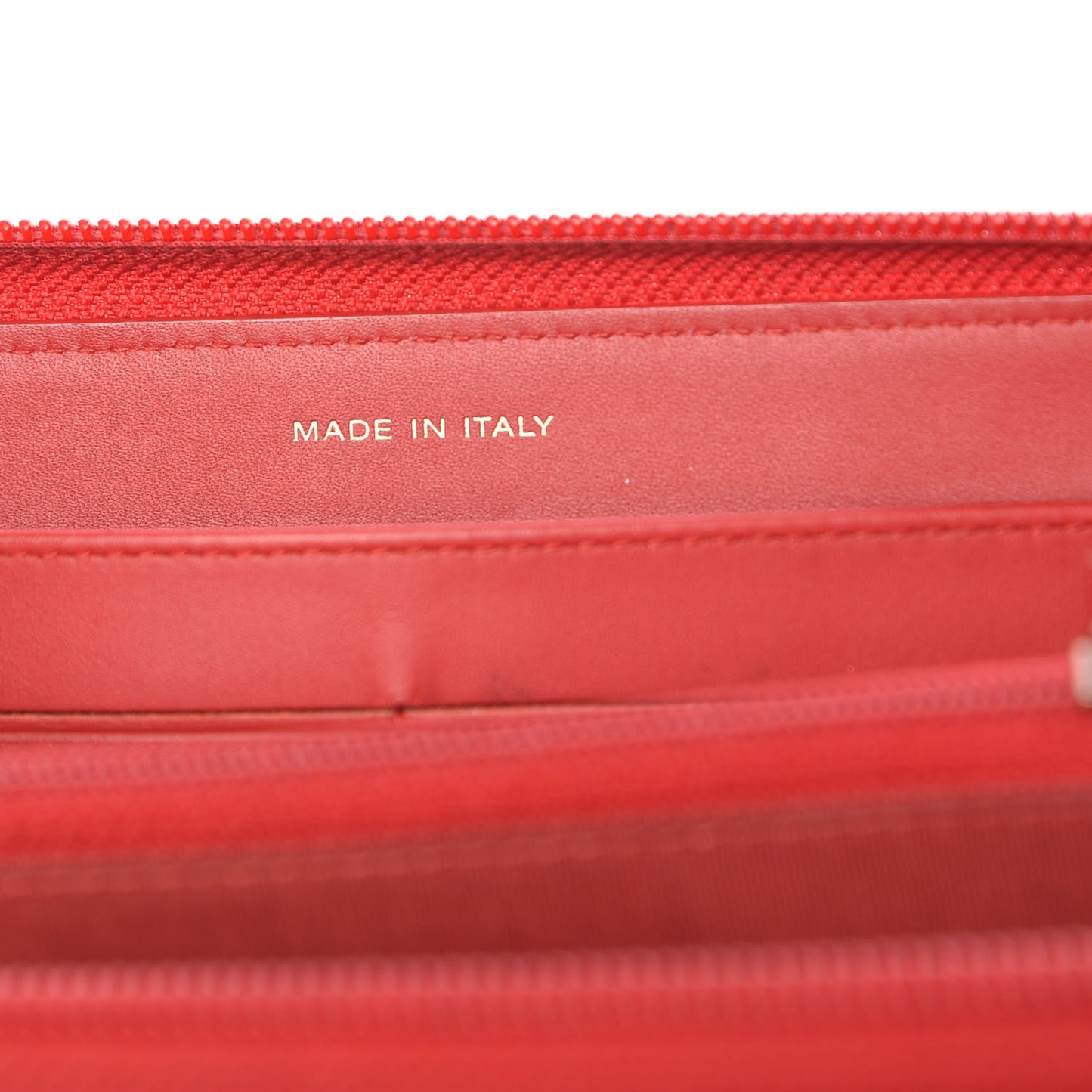 Caviar Large Timeless CC Zip Around Wallet Red