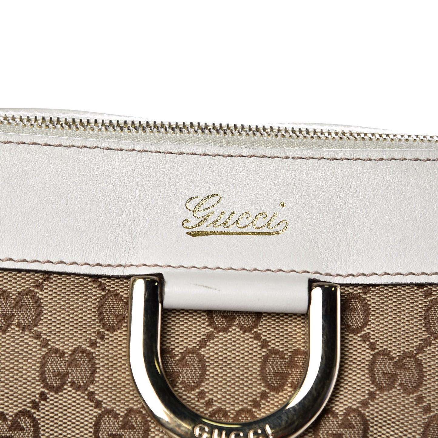 Monogram D Gold Tote Off White
