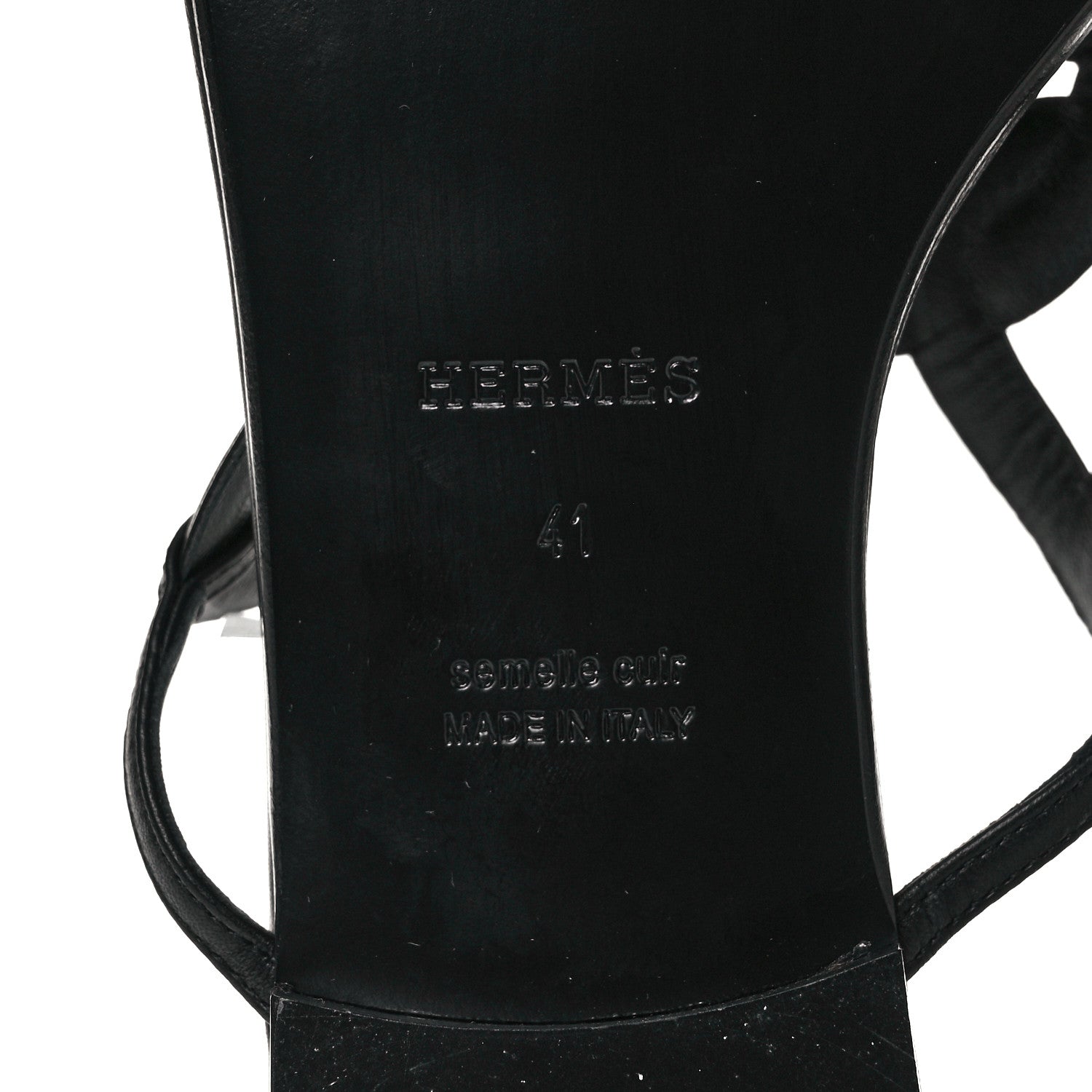 Hermes Nappa Womens Beach Sandals 41 Black 11 of 18