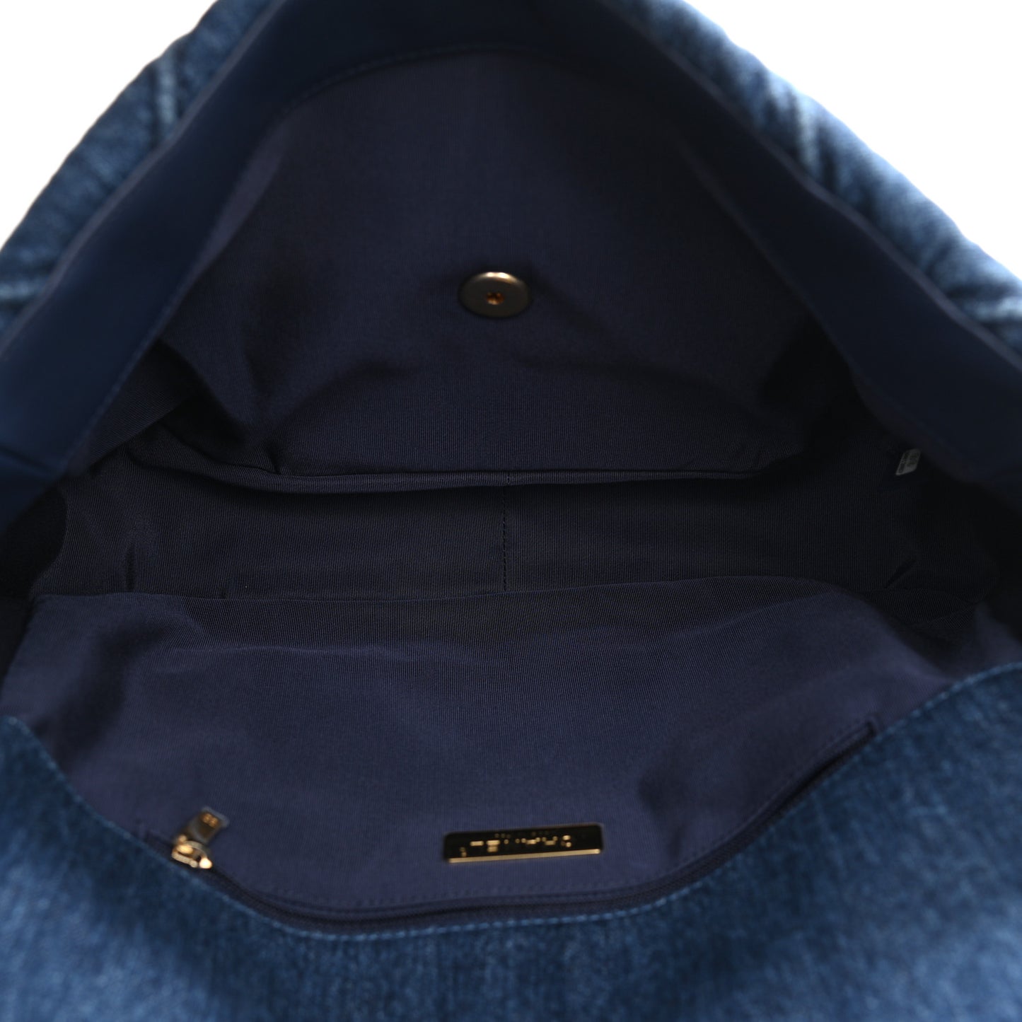 Denim Quilted Maxi Chanel 19 Flap Blue