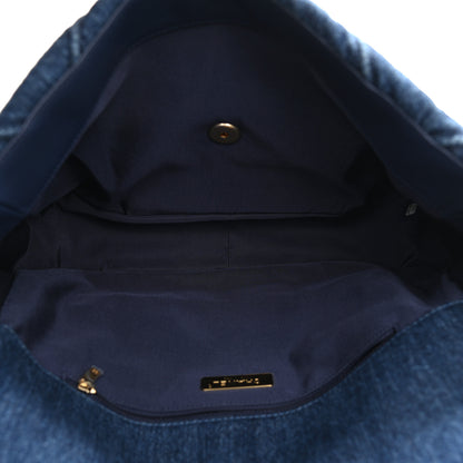 Chanel Denim Quilted Maxi Chanel 19 Flap Blue 5 of 11