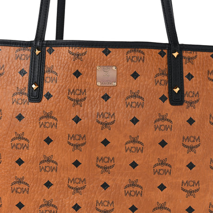 MCM Visetos Medium Project Reversible Shopper Tote Cognac 8 of 18