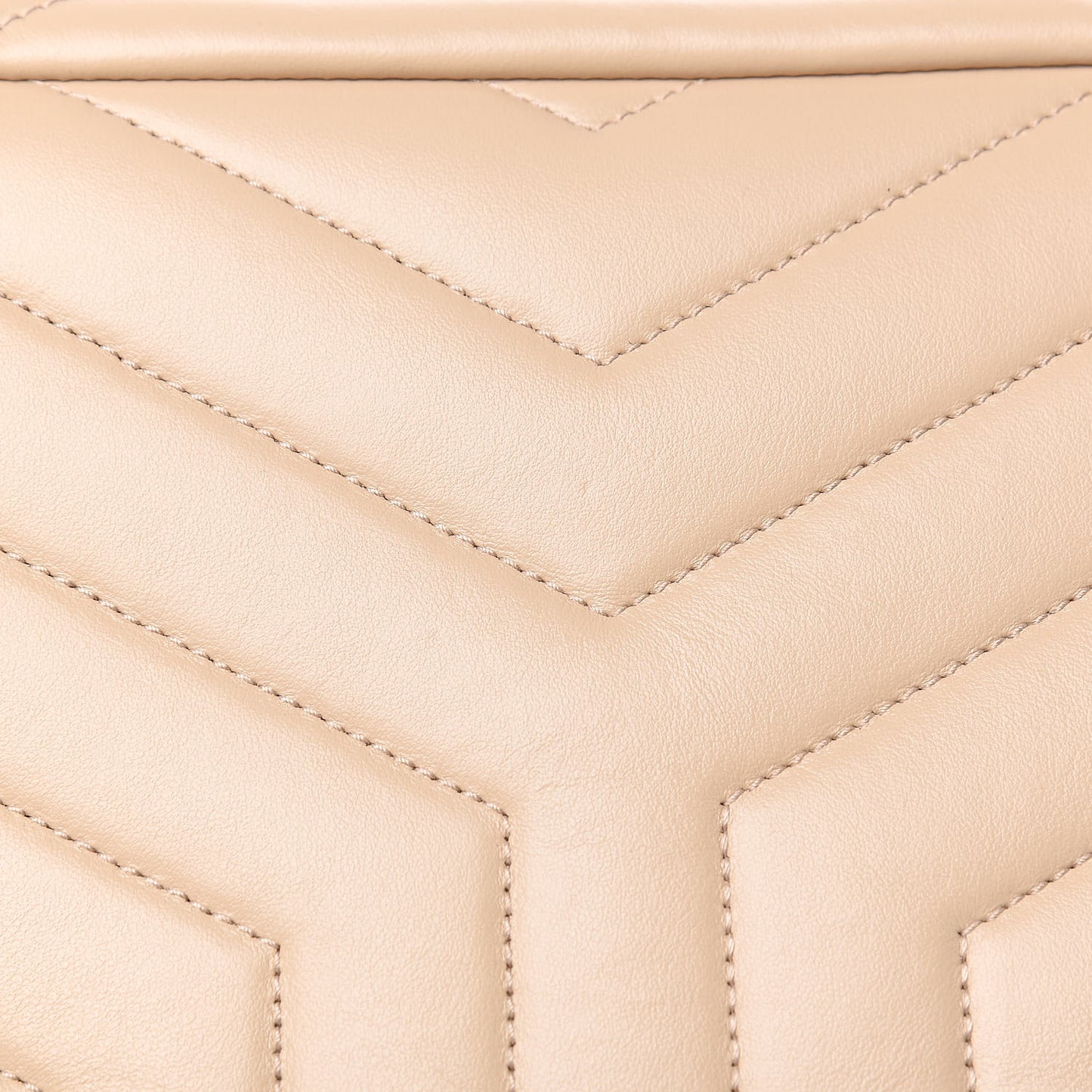 Calfskin Y Quilted Monogram Medium Loulou Chain Satchel Nude Powder