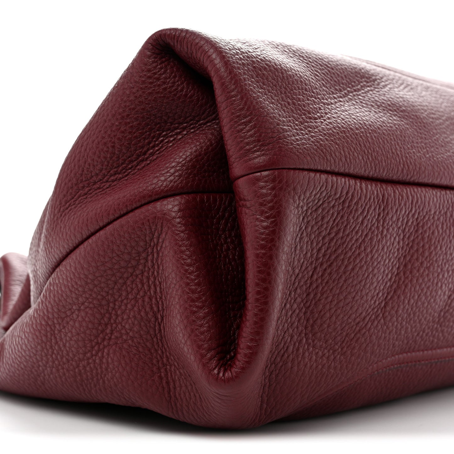Grained Calfskin Softbit Maxi Shoulder Bag Rosso Ancora