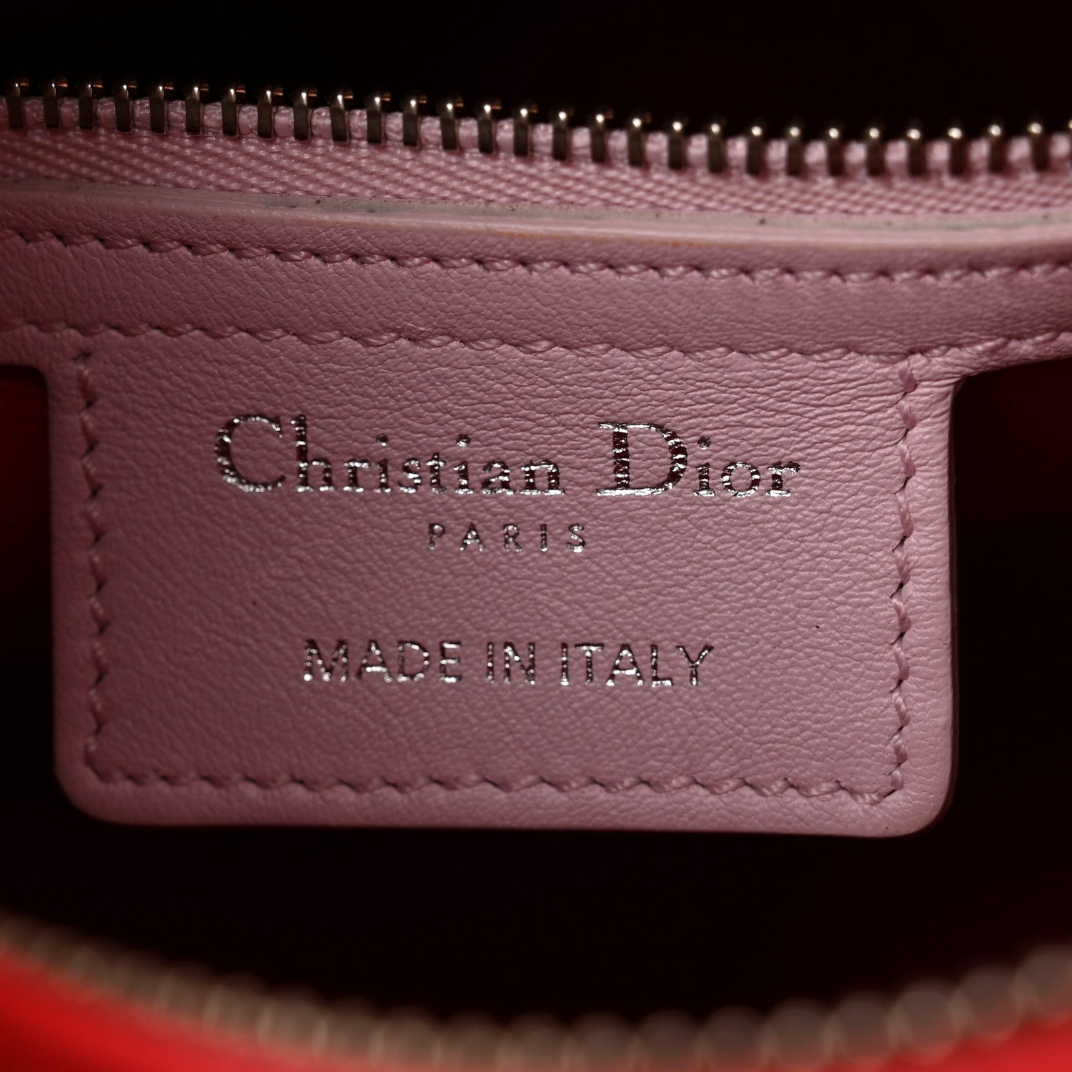 Christian Dior Smooth Calfskin Embroidered Medium Lady Dior Pink Multicolor 6 of 10