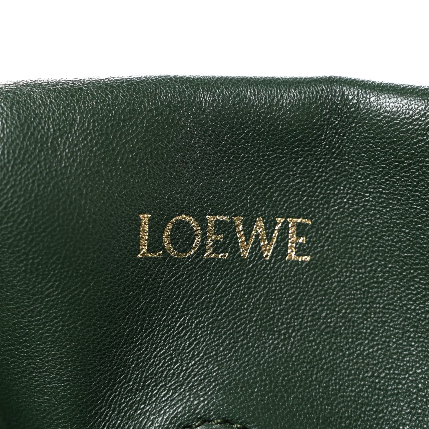 Loewe Calfskin Quilted Flamenco Knot Clutch Verde 6 of 12