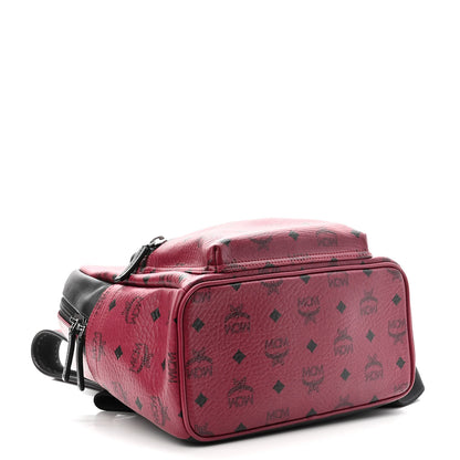 MCM Visetos Small Stark Backpack Burgundy 3 of 9