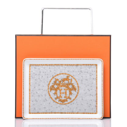 Hermes Porcelain Mosaique au 24 Gold Sushi Plate 6 of 6