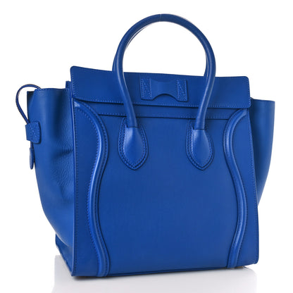 Celine Smooth Calfskin Mini Luggage Royal Blue 3 of 12