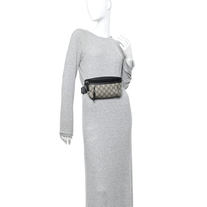 Gucci GG Supreme Monogram Belt Bag Black 2 of 10