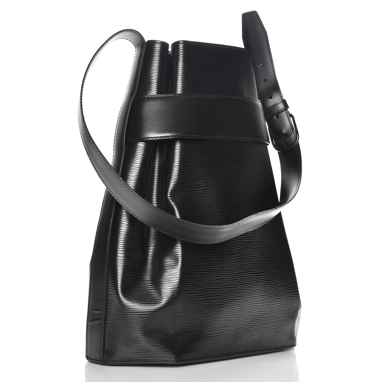 Louis Vuitton Epi Sac D'Epaule GM Black 3 of 11