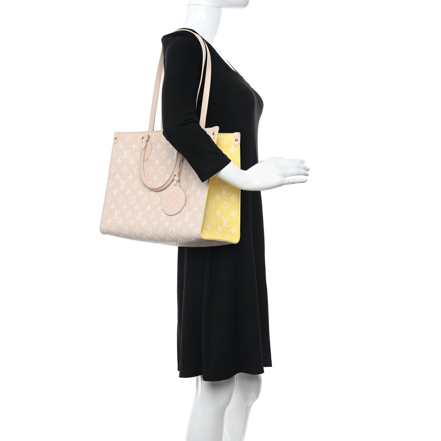 Louis Vuitton Empreinte Monogram Spring In The City Onthego MM Beige Pink Yellow 2 of 9