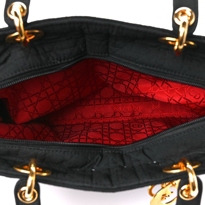 Christian Dior Nylon Cannage Large Lady Dior Black 5 of 10