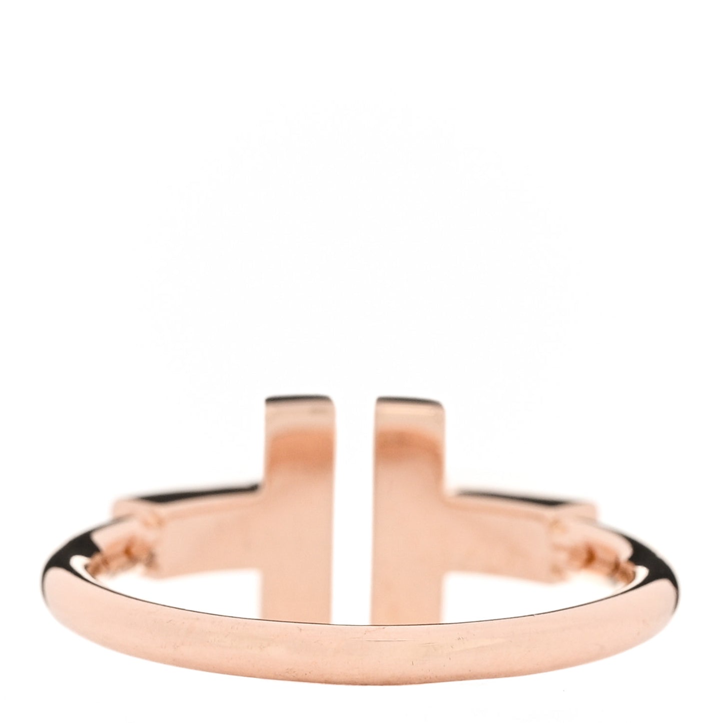 18K Rose Gold Mother of Pearl T Wire Ring 54/7
