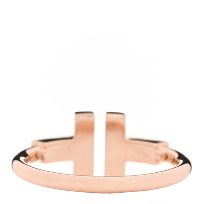 Tiffany 18K Rose Gold Mother of Pearl T Wire Ring 54/7 3 of 4
