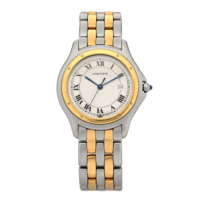 Cartier Stainless Steel 18K Yellow Gold 33mm Cougar Quartz Watch 1 of 4