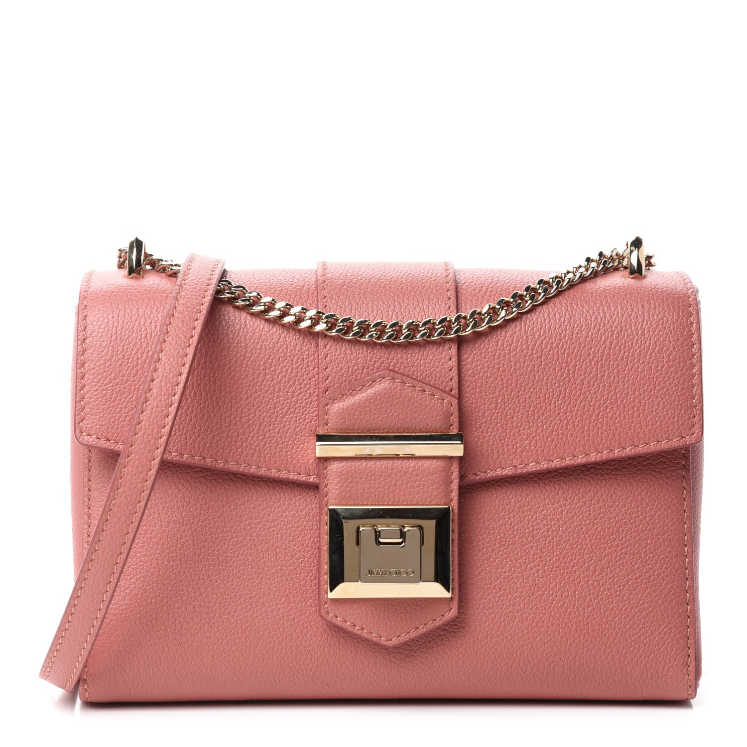 Jimmy Choo Grainy Calfskin XB Marianne Shoulder Bag Rosewood 1 of 9