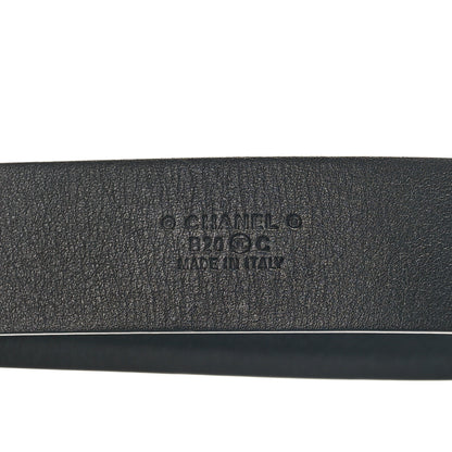 Chanel Calfskin CC Chain Vintage Allure Logo Belt 85 34 Black 3 of 5
