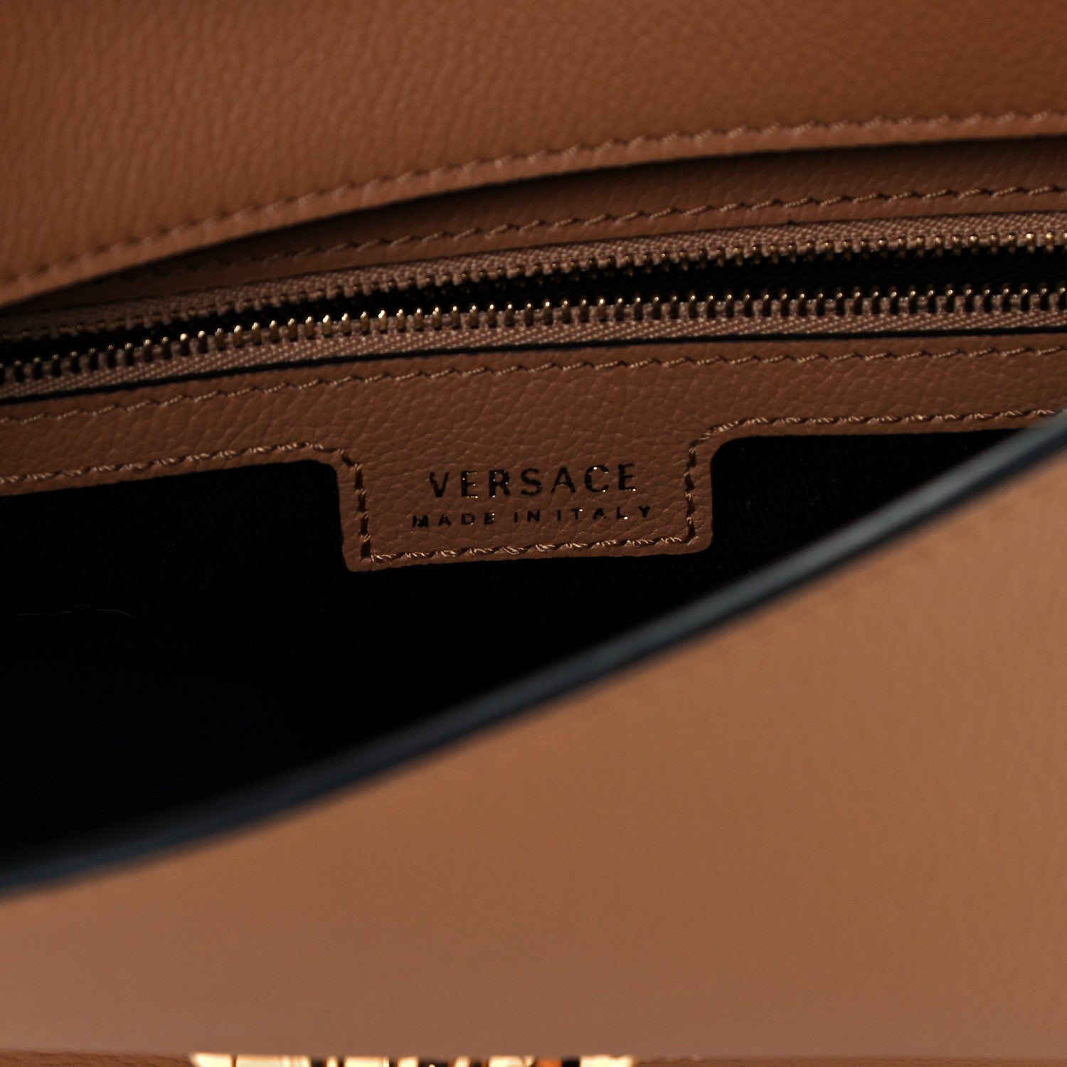 Versace Calfskin La Medusa Medium Hobo Crossbody Brown 5 of 13