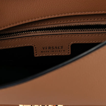 Versace Calfskin La Medusa Medium Hobo Crossbody Brown 5 of 13