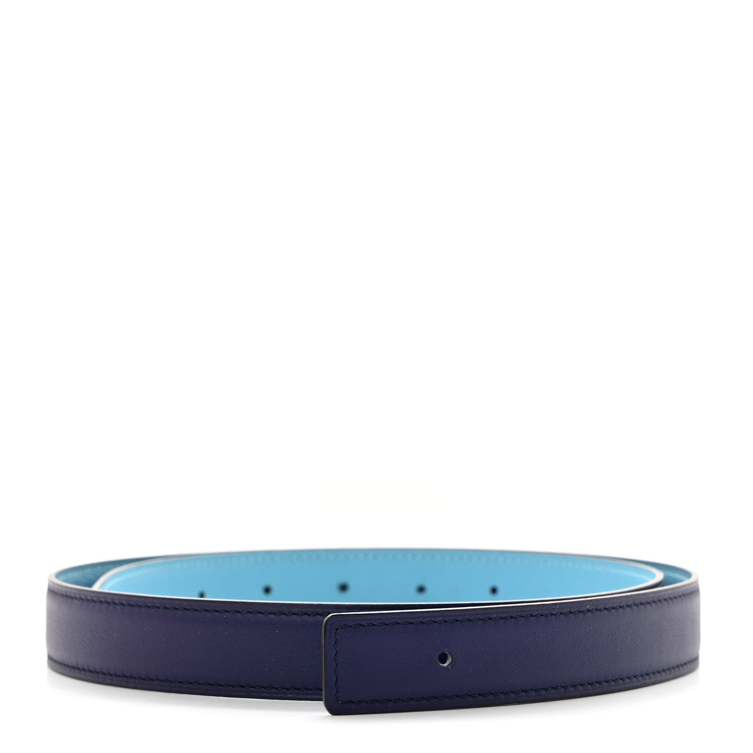 Hermes Epsom Swift 24mm Belt Strap 80 32 Bleu Paon Iris 1 of 9