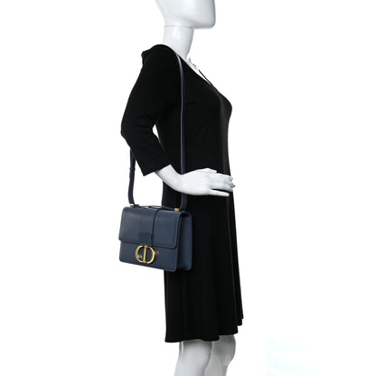 Christian Dior Smooth Calfskin 30 Montaigne Flap Bag Blue 2 of 8