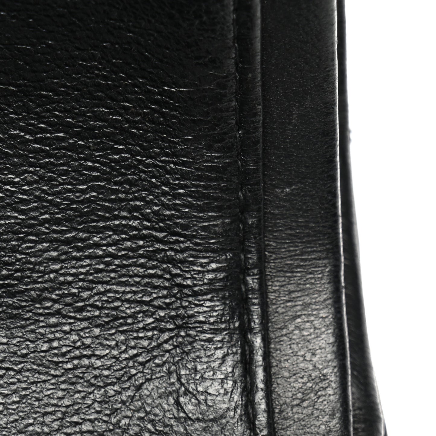 Patent Quilted Medium Double Flap Black