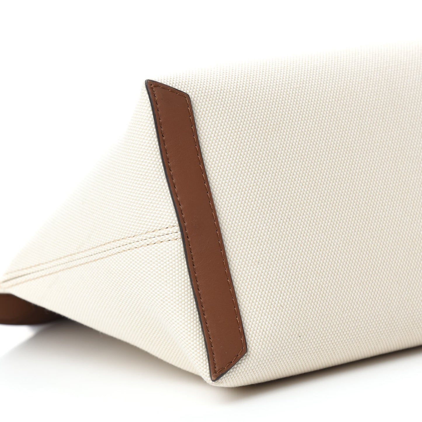 Calfskin Canvas Medium Society Tote Natural Malt Brown