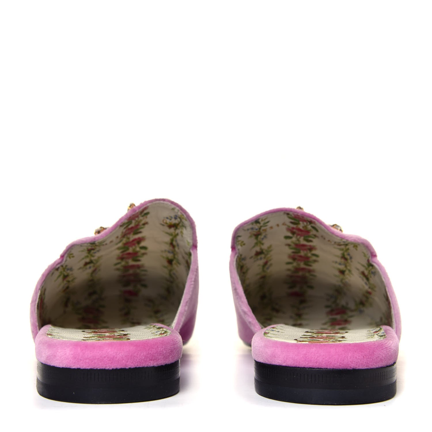 Gucci Velvet Marquise Crystals Womens Princetown Slippers 40 Malva Dark Malva 10 of 12