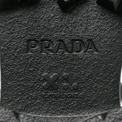 Prada Foam Rubber Triangle Logo Monolith 55mm Cage Sandals 38 Black 7 of 13