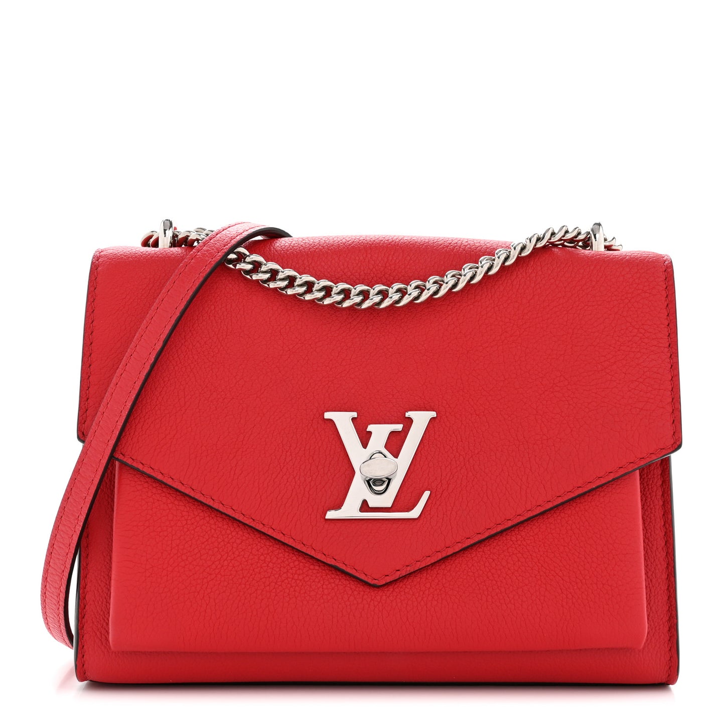 Soft Calfskin Mylockme Chain Bag BB Rubis