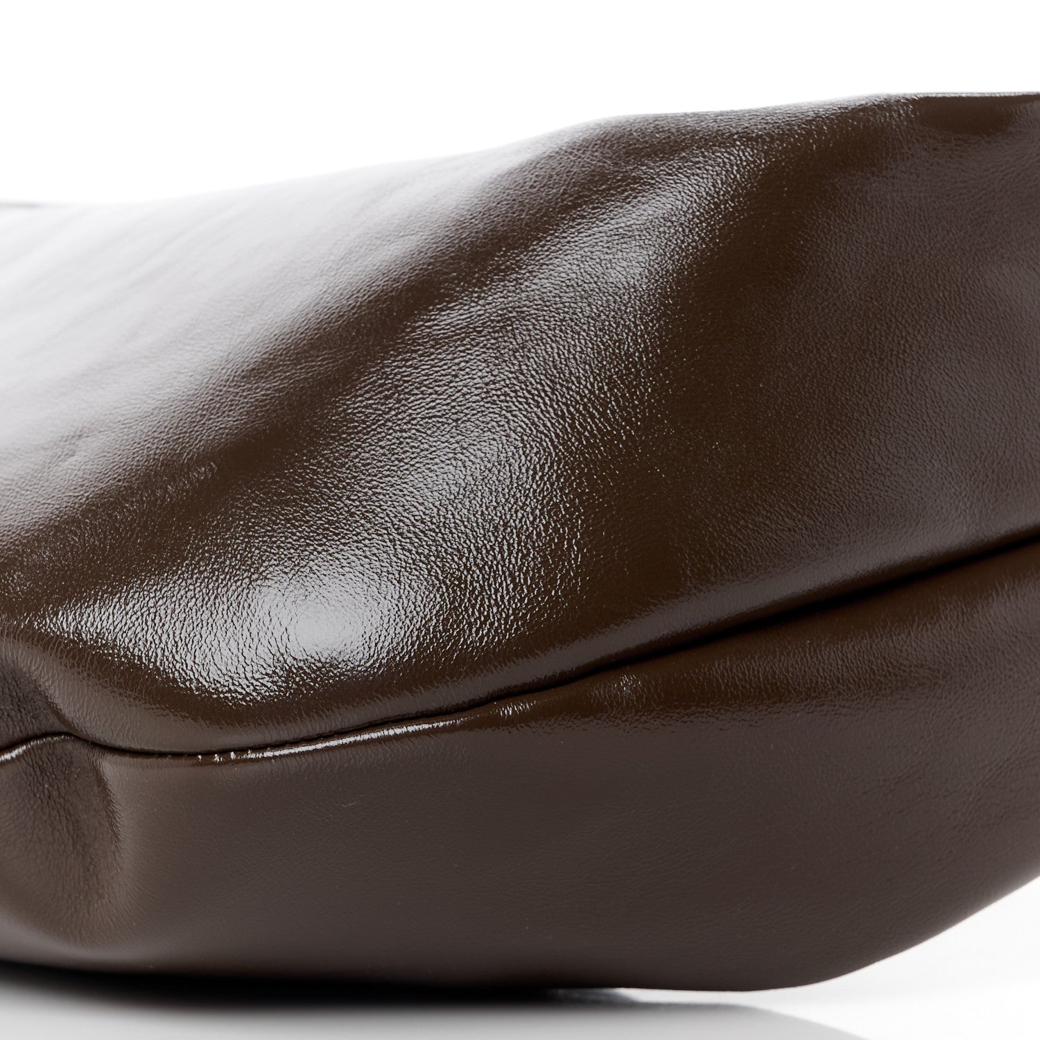 Khaite Crackle Patent Medium Olivia Hobo Chestnut 10 of 10