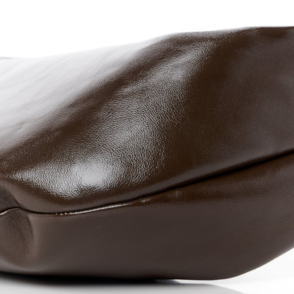 Khaite Crackle Patent Medium Olivia Hobo Chestnut 10 of 10