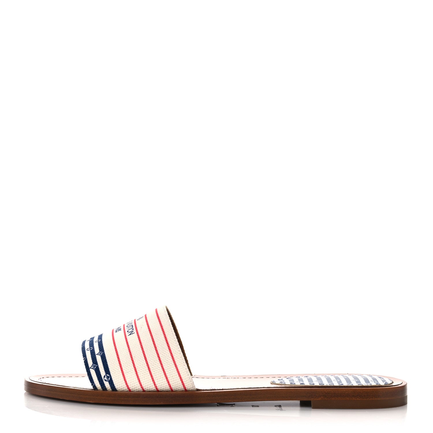 Louis Vuitton Canvas Monogram Escale Lock It Flat Mule 37 Blue Multicolor 1 of 10
