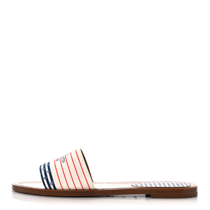Louis Vuitton Canvas Monogram Escale Lock It Flat Mule 37 Blue Multicolor 1 of 10